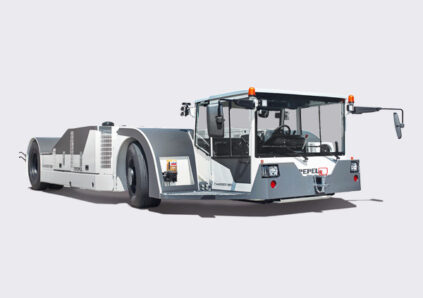 TREPEL CHARGER 380 – Pushback-Fahrzeug in Frontansicht